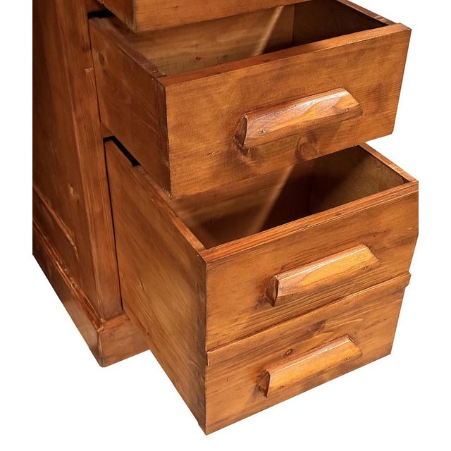 1920s Vintage American Roll-Top Desk in Oak, 1920s For Sale - Image 5 of 12