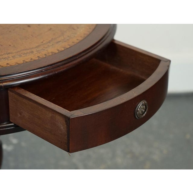 Vintage Side Table with Leather Top For Sale - Image 6 of 12