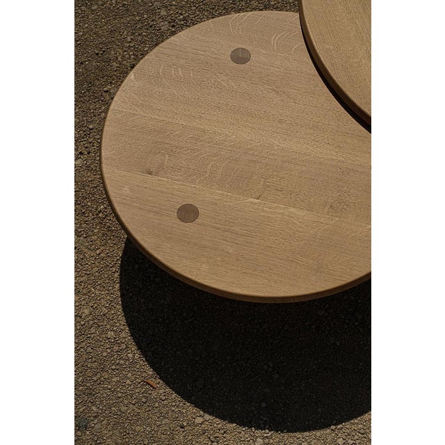 Wood Nahele Varnished Oak Nesting Tables by La Lune, Set of 2 For Sale - Image 7 of 18