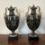 Antique 18th Century George III Wedgwood & Bentley Creamware Urns or Mantel Vases With Faux Stone Glaze & Satyr Mask Handles Circa 1780 - A Pair For Sale - Image 12 of 18