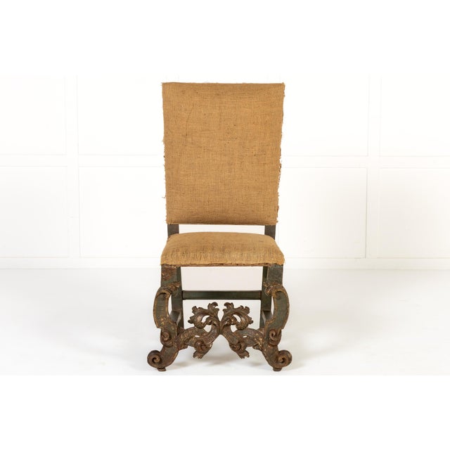 17th Century Italian Side Chairs, Set of 2 For Sale - Image 5 of 5