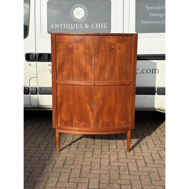 Brown Mid-Century Danish Teak Cabinet by Johannes Andersen For Sale - Image 8 of 13