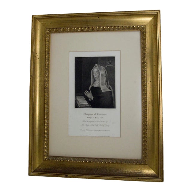 Early 19th Century "Margaret of Lancaster" English Copper Plate Engraving, Framed For Sale