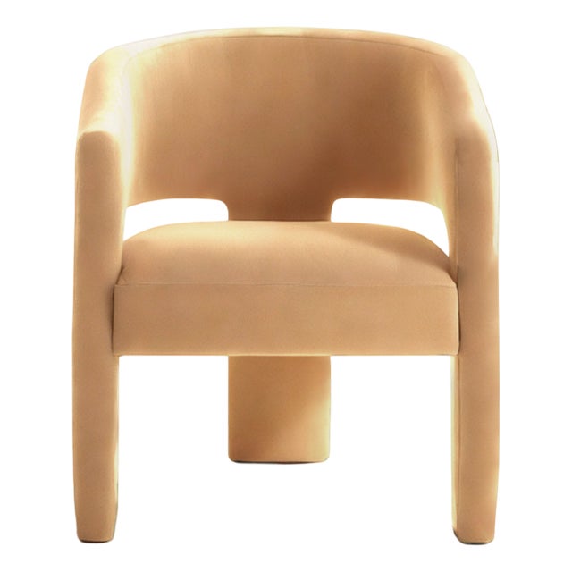 Calma Armchair in Beige Velvet from Moanne For Sale