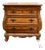 Legacy Carved Pine Chest Bombe French Provincial 3 Drawer Bachelors Chest W/Gold For Sale