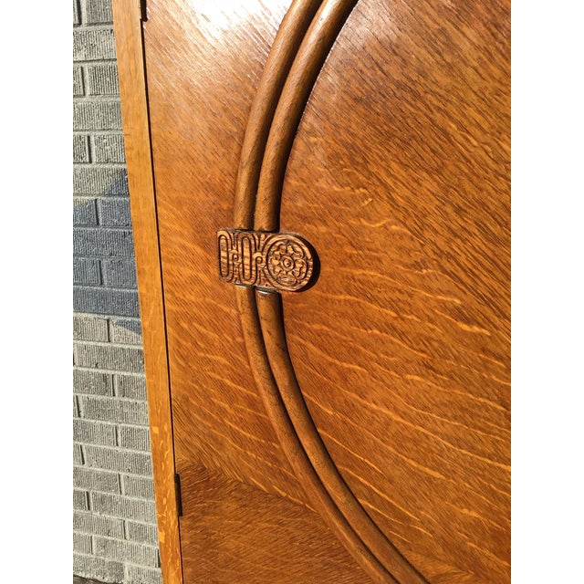 Vintage Circa 1930's Deco Wardrobe For Sale - Image 4 of 12