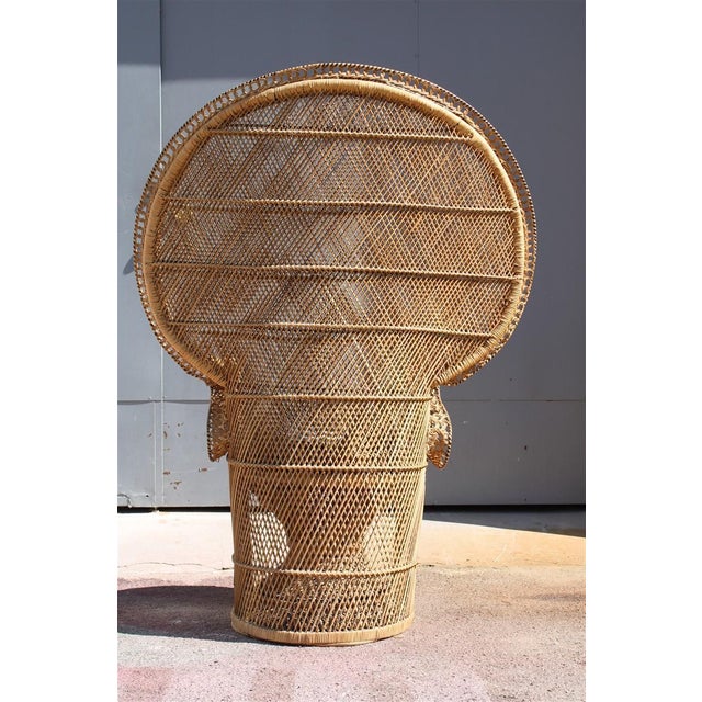 Large Italian Ornamental Peacock Chair, 1950 For Sale - Image 14 of 18