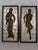 Pair Mid-Century Modern Hand-Carved Wood Figural Relief Wall Panels on Shimmering Capiz Shell Grounds For Sale - Image 10 of 18