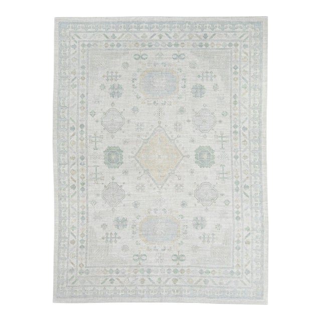 Turkish Oushak Rug 9'2" x 12'3" #20310 For Sale