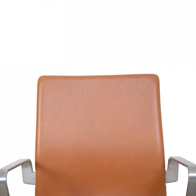 Oxford Office Chair in Walnut and Anilin Leather by Arne Jacobsen, 2000s For Sale - Image 3 of 18