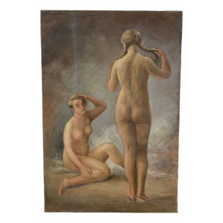 Marguerite Crissay, Nudes, 19th Century, Oil on Canvas For Sale