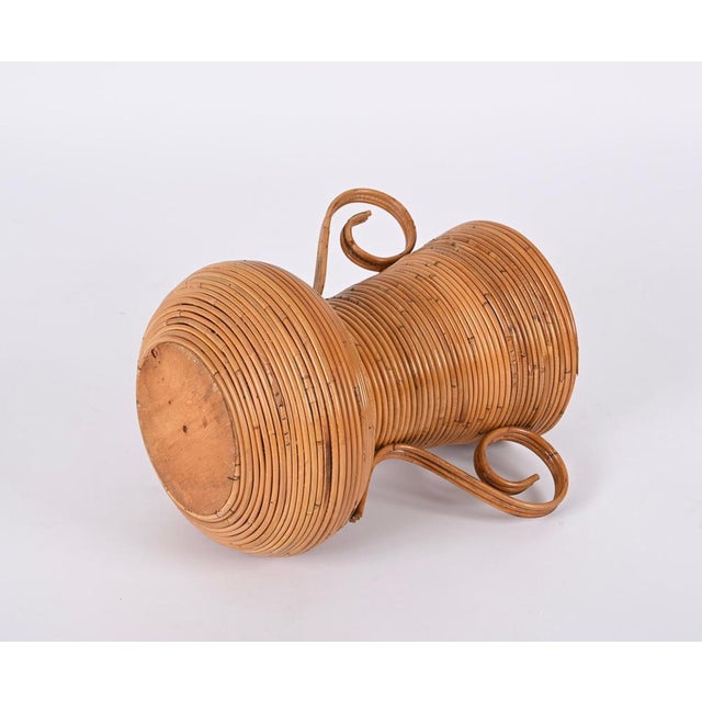 Bamboo and Rattan Vase by Vivai del Sud, Italy, 1970s For Sale - Image 11 of 17