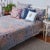 Contemporary Aizel Twin Multi/Blue Patchwork Hand Stitched Quilt For Sale - Image 3 of 5