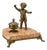 Marble and Bronze Inkwell with Three Feet For Sale