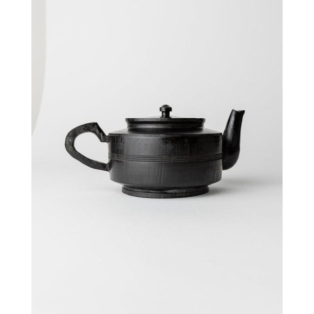 Vintage Black Wood Teapot, 1920s For Sale - Image 11 of 11