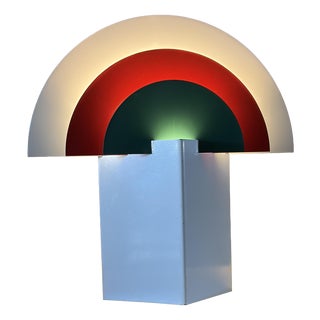 Metal-Plated No Neon Table Lamp by Olle Andersson for Borens, 1980s For Sale