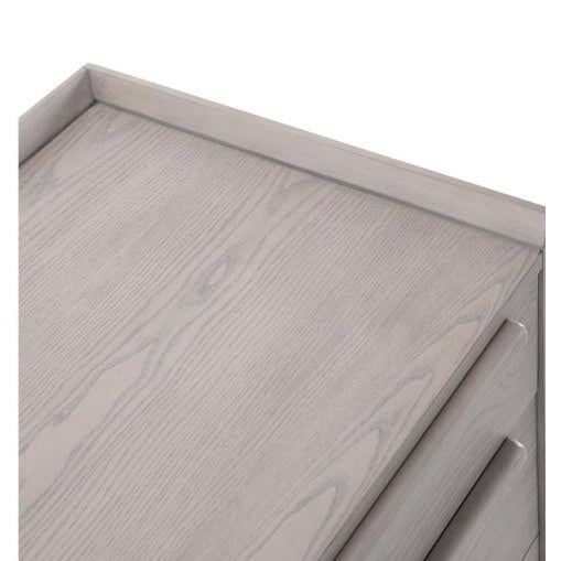 2020s Crate and Barrel Tate 32” Stone Grey 5-Drawer Tall Dresser For Sale - Image 5 of 14