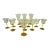 1920s Antique Utility Glass Uranium Vaseline and Amber Glassware Set- A Set of 13 Pieces For Sale