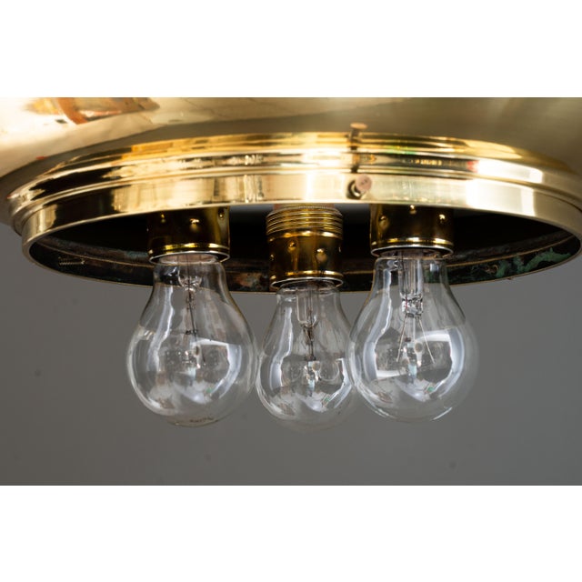 Large Art Deco Ceiling Lamp with Opal Glass Shade, Vienna, 1920s For Sale - Image 18 of 18