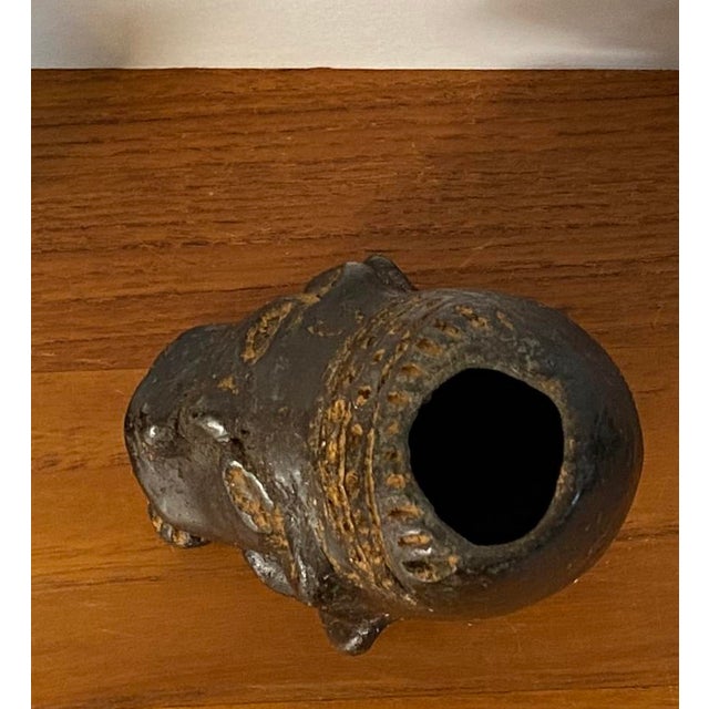 3 Brutalist Clay Figures South American Mexican Pre Columbian Style Black Ware Musical Vintage / Antique For Sale - Image 14 of 17