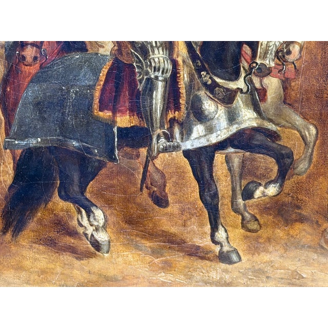 19th-Century British Victorian Renaissance Knight Equestrian Oil Painting, Circle of Sir John Gilbert Ra For Sale - Image 10 of 18
