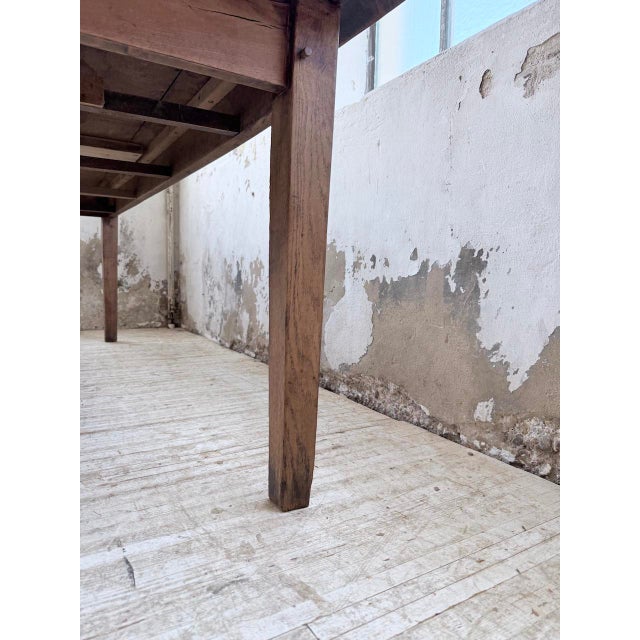 Vintage Farmhouse Dining Table in Oak, 1950 For Sale - Image 17 of 18