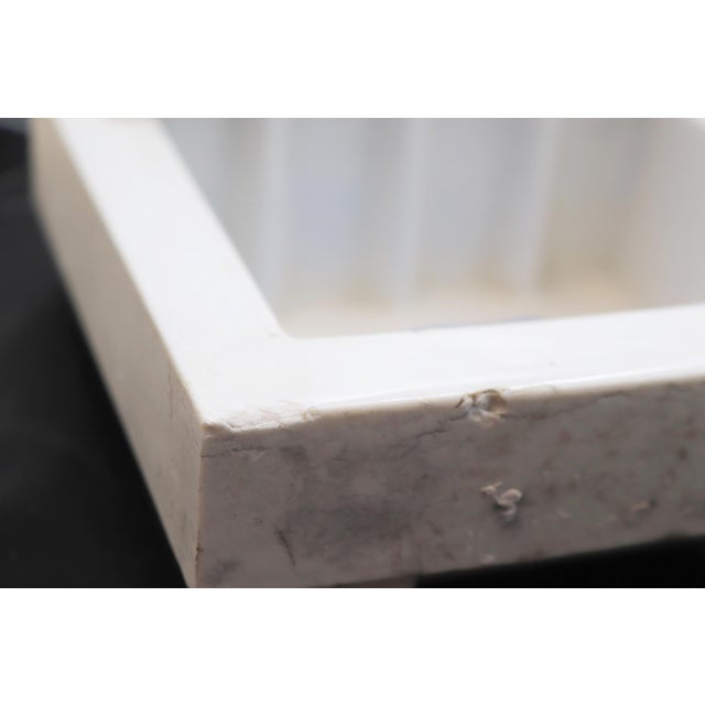 Traditional Vintage Recessed Fairfacts Co. White Ceramic Bathtub Soap Dish For Sale - Image 3 of 9
