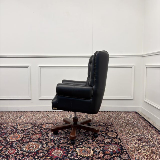 English Rochester Chesterfield Office Chair For Sale - Image 3 of 9