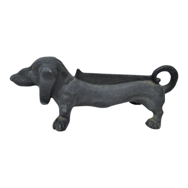 Wiener Dog Dachshund Cast Iron Boot Scraper / Doorstop Chairish