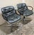 Iconic Early Charles Pollock Executive Armchairs a Pair Solid Aluminum Base Green Leather For Sale - Image 13 of 14