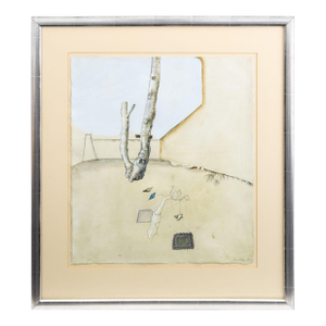 Denis Polge Surrealist Composition Watercolor
