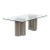 1970s Mastercraft Sculptural Chrome & Glass Pedestal Rectangular Dining Table For Sale
