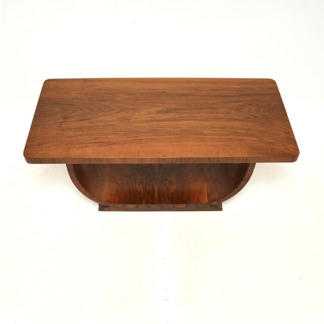Art Deco Walnut Coffee Table, 1930s For Sale - Image 4 of 10