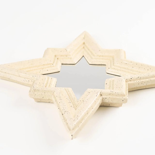 Vintage Plaster Star Wall Mirror For Sale In New York - Image 6 of 11