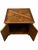 Vintage Spanish Revival Cane-Panel Storage End Table With Geometric Figured Top For Sale In Las Vegas - Image 6 of 10