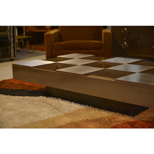 1970s Checkerboard Coffee Table attributed to Roberto Monsani, 1970s For Sale - Image 5 of 11