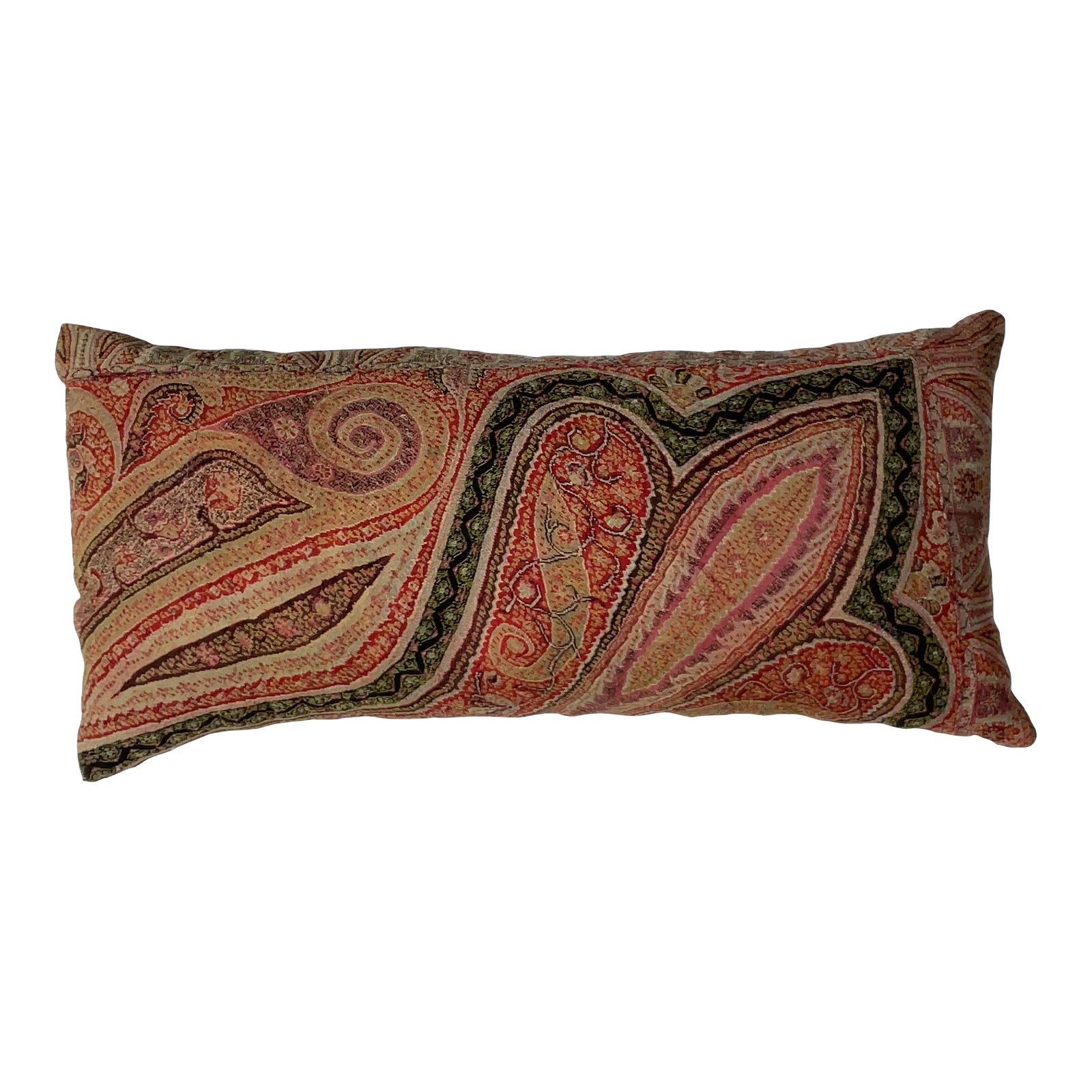 Single Antique Pillow Made From Kashmir Shawl Chairish