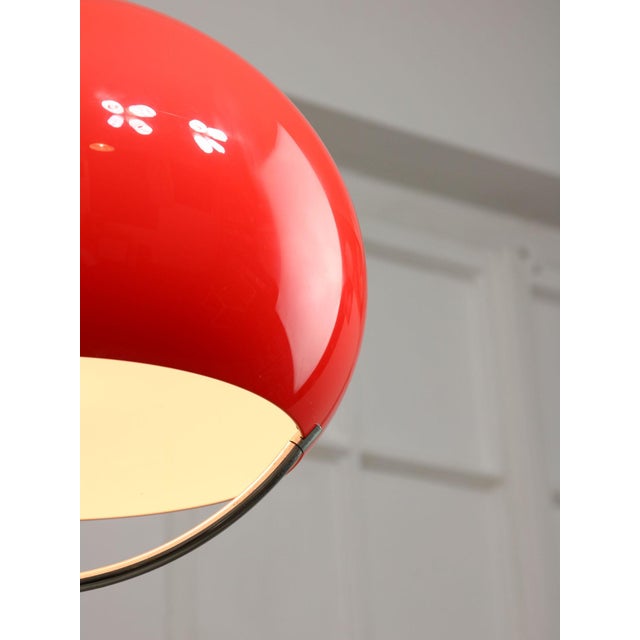 Mid-Century Modern Italian Space Age Red Jolly Pendant Lamp from Guzzini For Sale - Image 3 of 18