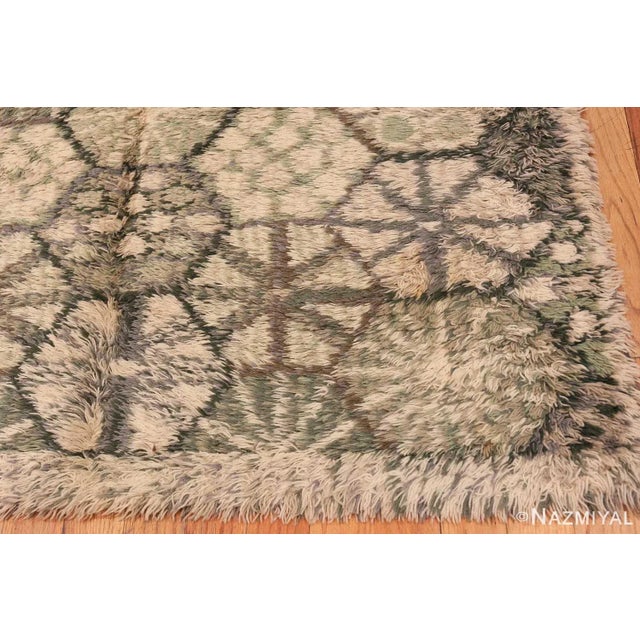 Mid-Century Modern Nazmiyal Collection Geometric Mid Century Modern Scandinavian Marianne Richter Rya Shag Rug For Sale - Image 3 of 6