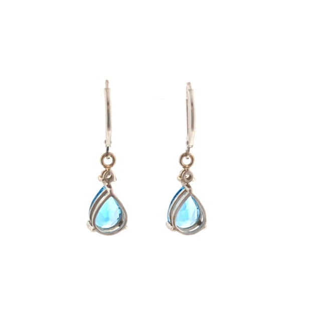 Tiffany & Co. Soleste 3 Ct Aquamarine and Diamond Drop Earrings For Sale In Los Angeles - Image 6 of 7