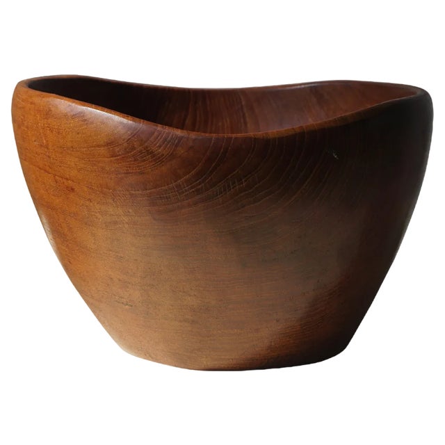 Sculptural Teak Bowl, Denmark, 1960s For Sale