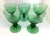 Continental Green water goblet set of five by Imperial Glass Company, Ohio Beautiful silhouette,thin glass Discontinued