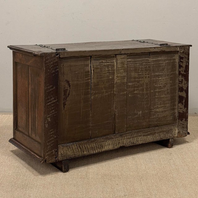18th Century Dutch Hand-Carved Oak Trunk Adapted as Buffet For Sale - Image 18 of 18