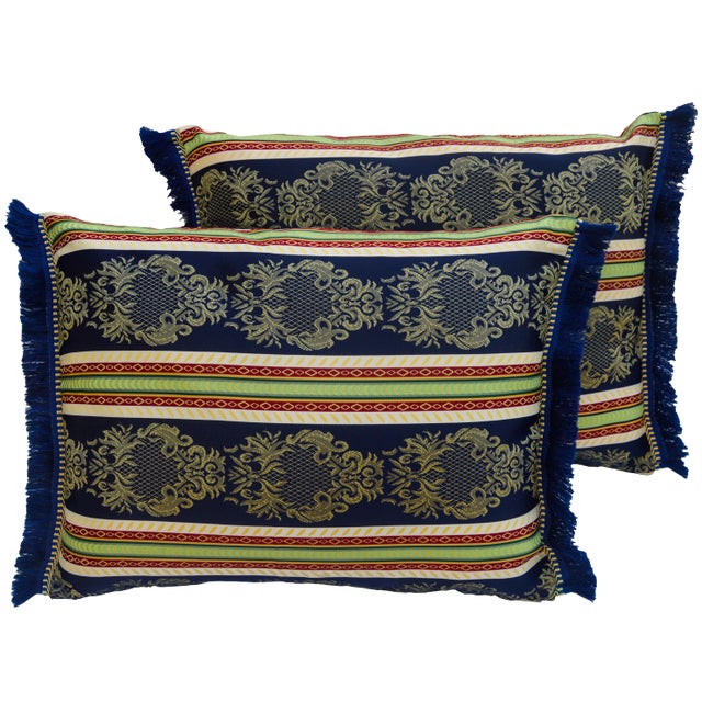 Boho-Chic Moroccan Pillows - a Pair For Sale