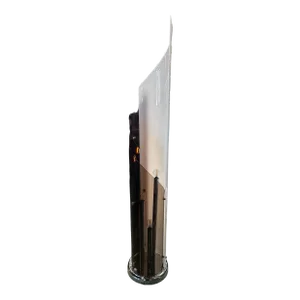 Italian Plexiglass and Chrome Floor Lamp 1980s