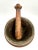 Early 19thC Tiger Oak and Copper Lined Jumbo Footed Primitive Industrial Apothecary Mortar and Pestle or Planter For Sale - Image 9 of 12