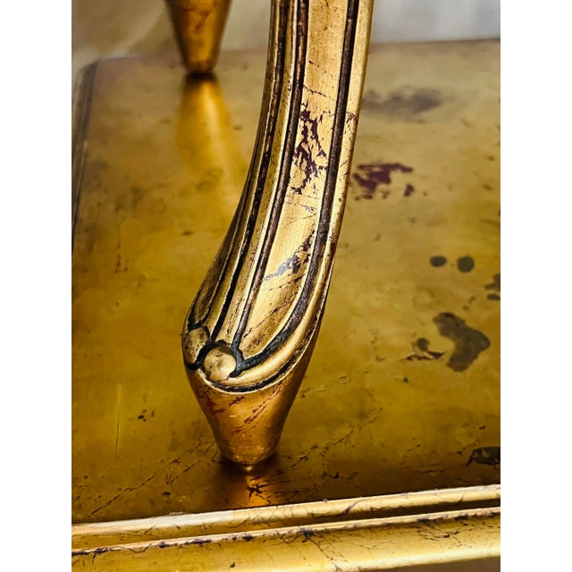 1940s Vintage Weiman Gold Leaf Nesting Tables - Set of 3 For Sale - Image 5 of 13