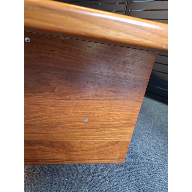 Mid-Century Modern Vintage Gangso Mobler Mid-Century Danish Modern Teak Tile Top Set of Tables For Sale - Image 3 of 9