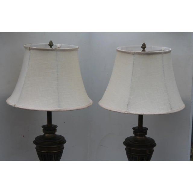 Neoclassical 1940's Neoclassic Italian Provincial Table Lamps a - Pair For Sale - Image 3 of 13