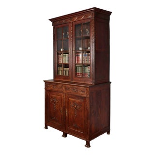 Tall Antique Early 19th Century Louis XVI Oak Cabinet For Sale